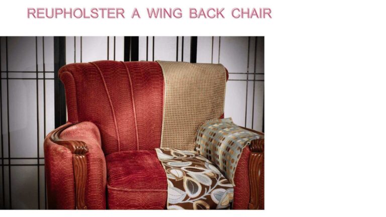 how to reupholster a wing back chair