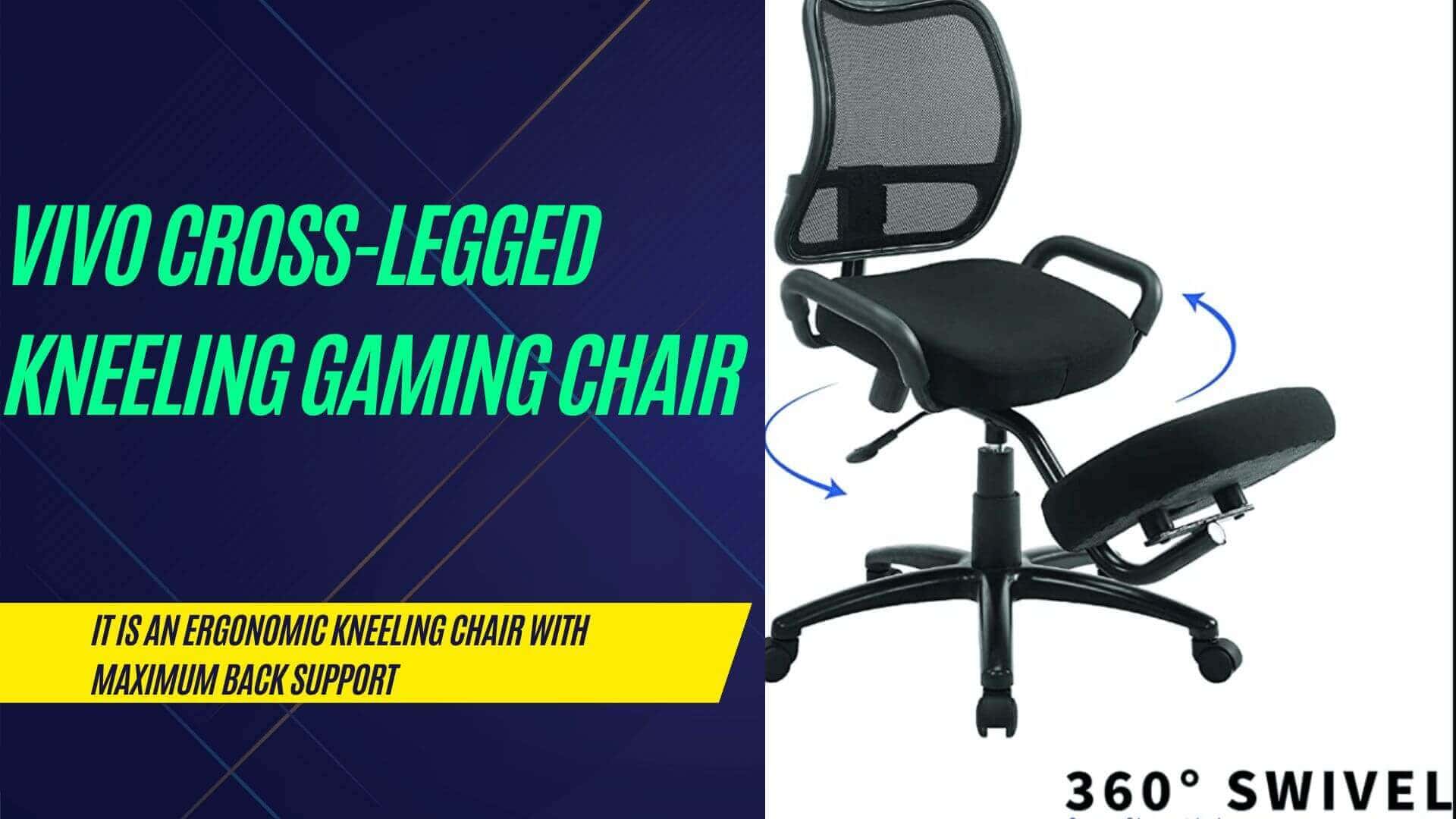 VIVO Cross-Legged Kneeling Gaming Chair